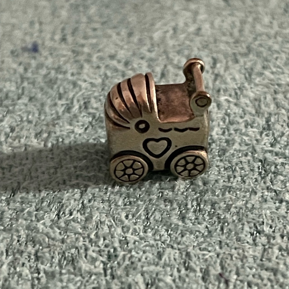 PANDORA 925 ALE Silver BABY CARRIAGE/Stroller Charm